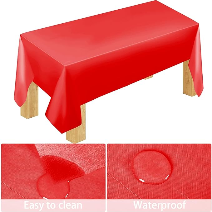 TWOWYHI 229PCS Red Party Supplies Set Paper Disposable Plates Cups Plastic Spoons Forks Knives Red Napkins for 30 Guests Disposable Party Dinnerware Sets for Wedding Birthday Parties