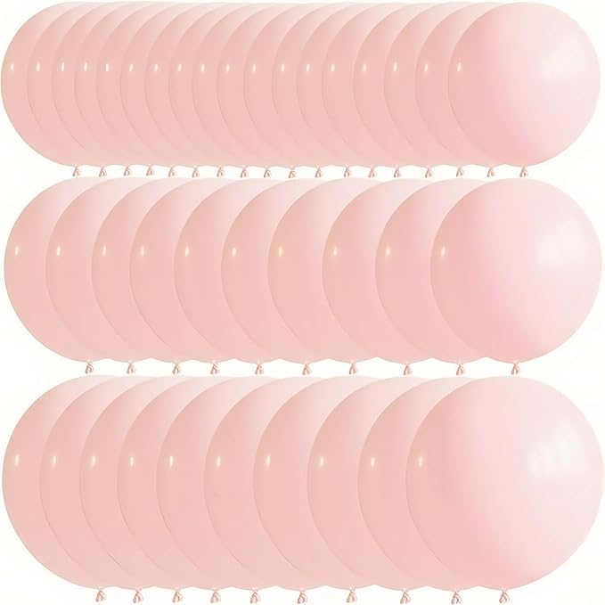 50 Pcs Light Pink Balloons Kit 18 24 36 Multi Sizes Macaron Pink Giant Balloon, Use for Pool Party Birthdays, Weddings, Events Party Decoration Supplies