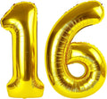 40 Inch Gold Balloon Number 16 Balloon,Jumbo Mylar Foil Helium Balloon for 16 Birthday Digital Balloons for Birthday Party,Wedding Anniversary Party Decorations