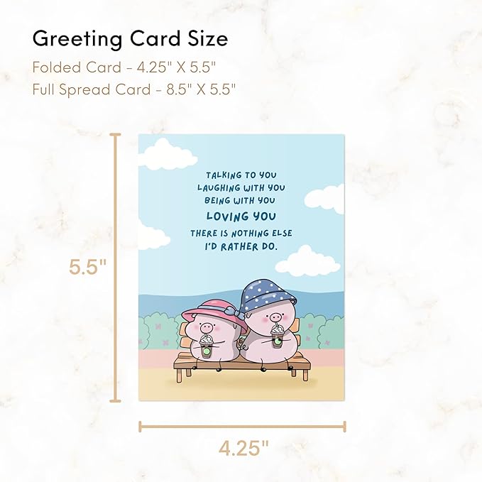 ALY LOU Mothers Day Card for Mom Mother Wife Stepmom Aunt Grandma Parents – Cute Funny Heartfelt Greeting Card for Her from Daughter Son Husband – Blank Inside (There is nothing else, I’d rather do)
