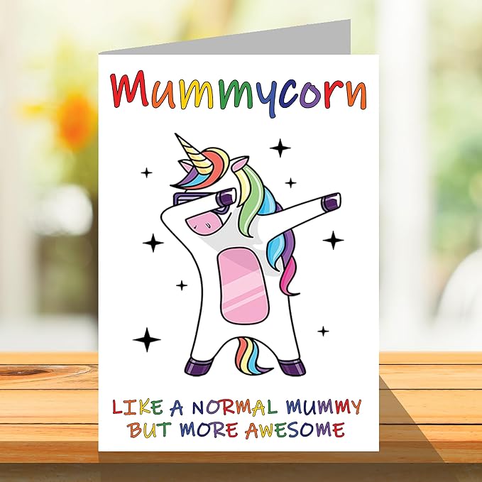 Stuff4 Birthday Cards for Mummy - Mummycorn - Mummy Birthday Card from Daughter Son, Happy Birthday Mummy, Mum Unicorn Birthday Card, A5 Seasonal Mothers Day Mama Mammy Mum Funny Greeting Cards