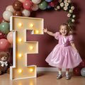 imprsv 3FT Block Marquee Letters Light Up Letters for Birthday Baby Shower Party Backdrop Decor, Large Light Up F for Wedding Decorations Engagement Party Decorations