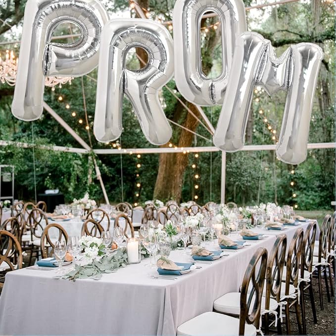 TONIFUL 40 Inch Large Silver Letter M Balloons Helium Balloons,Foil Mylar Big Letter Balloons for 2026 New Year Eve Graduation Wedding Baby Shower Birthday Party Anniversary Supplies Decorations
