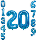 40 Inch Large Blue Number Celebration and Decoration Balloon for Birthday Parties, Graduations, Anniversaries, Weddings, Photo Shoots, Special Events - Helium Foil Mylar (Blue Number 20)