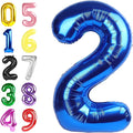 40 Inch Numbers Balloon, Blue Balloons for Birthday Party Decoration, Foil Number 2 Ballon for 2, 12, 20, 22, 2026 Celebration, Graduation, Birthday, Baby Shower, Anniversary Decor