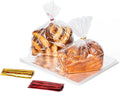 Aegero Cello Cellophane Treat Bags, 200 Pcs 8x10Inches Clear Cellophane Bags with 200 Twist Ties for Gift Wrapping,Packaging Candies,Dessert,Bakery,Party Favors