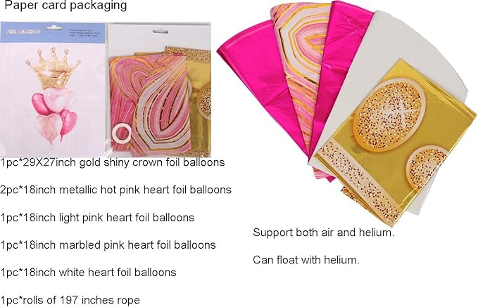 Pink And Blue Crown Balloons Set For Boy or Girl Baby Shower Gender Reveal Pary Decorations