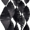 Tissue Paper Fringe Garland - 9' x 6", Black, 1 Pc