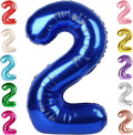 2 Numbers Balloon 40 Inch Navy Blue Two Balloon Number Birthday Decor, 2nd 12 21st Party Celebration Decorations Graduations Wedding Baby Shower
