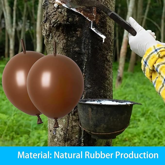 Link Balloons Brown 6 Inch 12 Inch Latex Quick Linkale Balloon 160 Pcs for Birthday, Halloween, Christmas, Party Festival Decorations