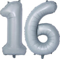 40 In Matte gray Number Balloons Helium Foil Mylar Balloon Birthday Party banquet Decoration 16
