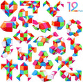12 Pack Magic Snake Cube Fidget Toys for Kids - 24 Blocks Rainbow Twist Puzzle, Party Favors, Classroom Prizes, Birthday Goodie Bag Fillers, Stress Relief Sensory Toys
