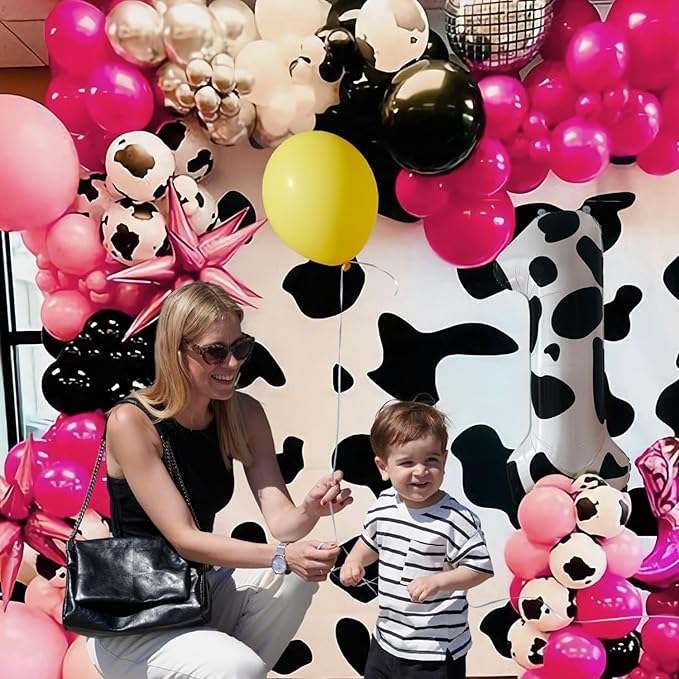 Cow Print Number Balloons, Large Foil Number 9 Balloon 40 Inch Cow Balloon for Boys Girls Birthday Decoration Cow Themed Birthday Party Decorations Farm Animal Party Supplies