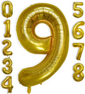 40 Inch Large Gold Number Celebration and Decoration Balloon for Birthday Parties, Graduations, Anniversaries, Weddings, Photo Shoots, Special Events - Helium Foil Mylar (Gold Number 9)
