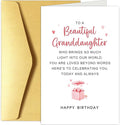 Chenive Granddaughter Birthday Card from Grandparents, Granddaughter Birthday Gifts, Sweet Birthday Card for Granddaughter, Happy Birthday Card to a Beautiful Granddaughter