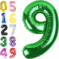 Dark Green 9th Birthday Balloon, Foil 40 Inch Happy 9 19 29 90 Birthday for Men And Women, Foil Balloons Decoratins for Wedding Anniversary, Single, New Year, Party Syupplies