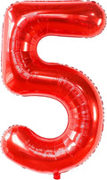 KatchOn, Red Number 5 Balloon - 40 Inch | Happy 5th Birthday Balloons, 5 Year Old Birthday Balloons | Mylar 5 Year Old Balloon For Boy | Red 5 Balloon Numbers for 5th Birthday Decorations for Boys