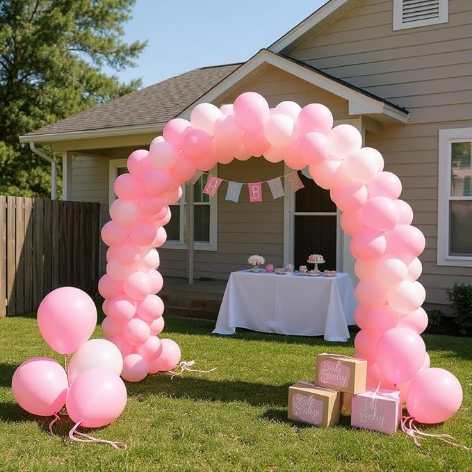 50 Pcs 12 Inch Pink Balloons, Premium Light Pink Latex Balloons for Party Decorations, Thick Pastel Pink Balloons for Girls Birthday, Baby Shower, Wedding, Bridal Shower, Princess Theme Party