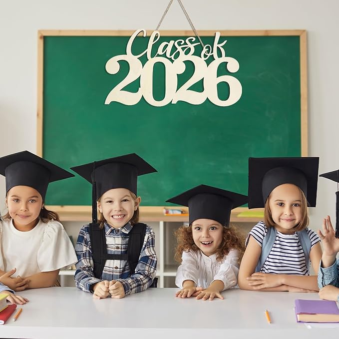 2026 Graduation Decorations Class of 2026 Wooden Sign 2026 Wood Cutout Ornament Graduation Photo Booth Prop Changing The Color by Yourself Wood Sign
