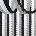 Black White-Silver Party-Decorations Streamers Garland - 157Ft Graduation Four-Leaf Clover Hanging Banner,Men Boys Birthday Engagement Wedding Baby Bridal Shower New Years Supplies Decor Hugtmr