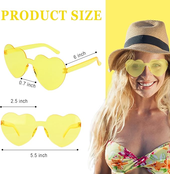 Heart Sunglasses 12/18/24 Pcs Heart Shaped Glasses for Women Cute Funny Party Glasses Party Favors Accessories