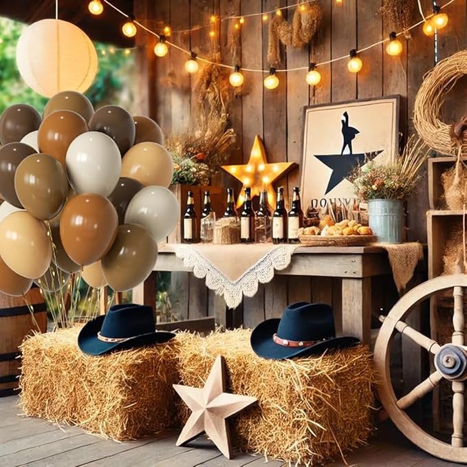 Brown Party Balloons,50pcs 12 Inch Retro Brown Sand White Balloon Coffee Cocoa Tan Neutral Balloons Apricot Beige Nude Balloon for Thanksgiving Wedding Anniversary Bear Party Decorations