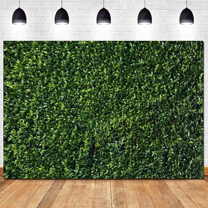 Nature Spring 3D Green Leaves Theme Photo Background Wedding Birthday Party Newborn Baby Shower Photography Backdrops Zoo Decor Shoot Props Bannner (5x3 FT)