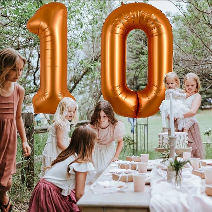 TONIFUL 40 Inch Orange Large Numbers Balloon 0-9 Birthday Party Decorations,Big Number 1 Foil Balloon Digital 1 for Birthday Party,Wedding, Bridal Shower,Engagement,Graduations,Anniversary,Baby Shower