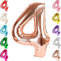 40 Inch Large Numbers Balloon, 4 Rose Gold Ballon for 4th 14 40 44 Birthday Party, Balloon 4 Number for Graduations Wedding Supplies