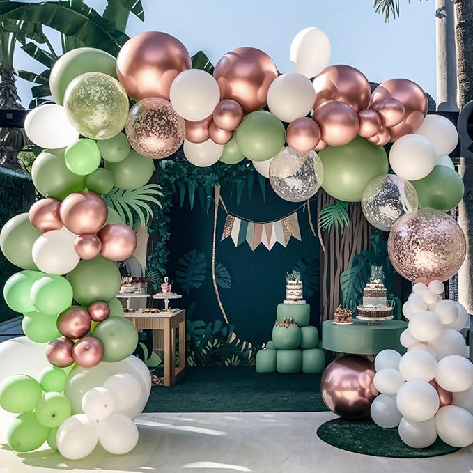 Sage Green Dusty Pink Balloon, 60 Packs 12 Inch Olive Green Retro Pink Balloon, Baby in Bloom Balloons for Girls Women Baby Shower Birthday Floral Fairy Party Woodland Party Decorations