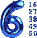 40 Inch Navy Blue Foil Number 6 Foil Balloon 6th 16th 60th 66th Birthday Jumbo Anniversary Corporate Milestone Event Decorations Dark Blue 6 Digit Birthday Party