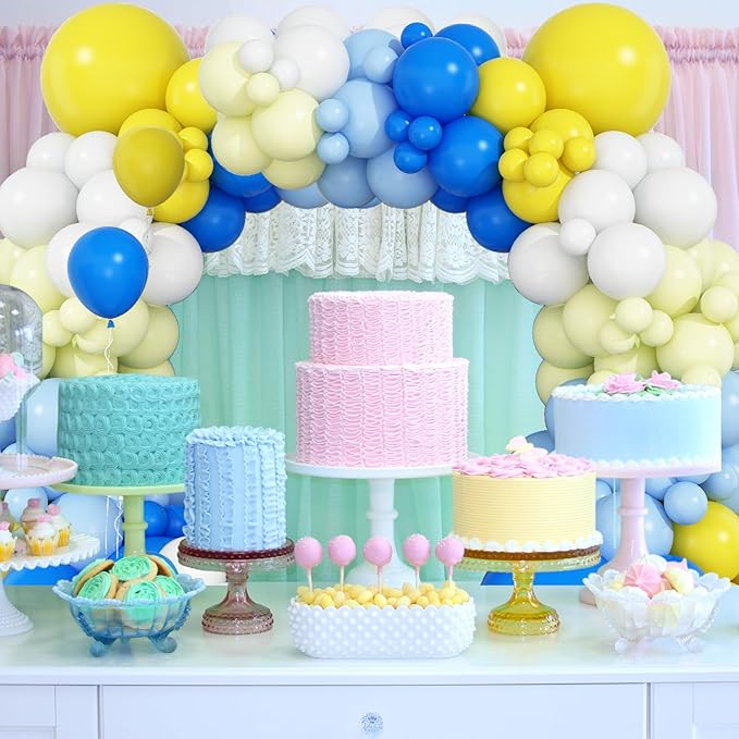 Blue and Yellow Balloon Arch Kit, Pastel Yellow Blue Lemon Balloon Garland, Lemon Birthday Decorations for Birthday Baby Shower Bridal Party