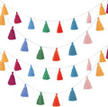 4 Pcs Rainbow Tassel Garland Party Decor, Colorful Boho Wall Hanging Banner for Birthday Birthday Wedding Baby Shower Party, Classroom, Bedroom, Nursery Home Decor(Multicolor,3.15 Inch)