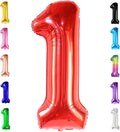 KatchOn, Red Number 1 Balloons - 40 Inch | Foil Balloon For 1 Happy Birthday Decorations | Number One Balloon For Happy Anniversary Decorations | Red One Balloons For 1st Birthday Party Decorations
