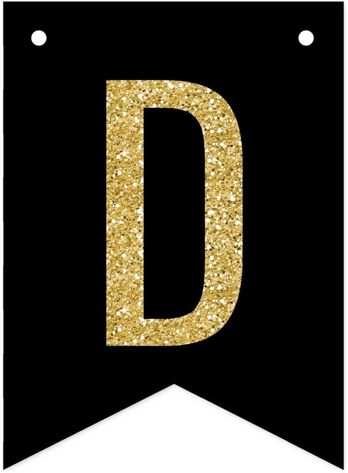 Andaz Press Faux Gold Glitter on Black Funny Alcohol Party Banner Decorations, Drunk in Love, Approx 5-Feet, 1-Set, Wedding Bridal Shower Bachelorette Birthday Colored Hanging Pennant Decor