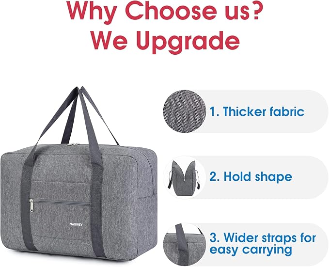 For Spirit Airlines Personal Item Bag Foldable Travel Duffel Bag Tote Carry on Luggage Duffle Overnight for Women and Men