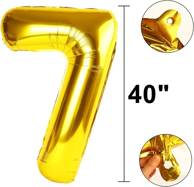 40 Inch Gold Balloon Number 27 Balloon,Jumbo Mylar Foil Helium Balloon for 27 Birthday Digital Balloons for Birthday Party,Wedding Anniversary Party Decorations