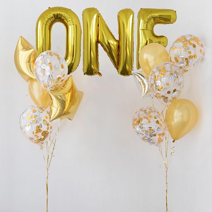 40 Inch Letter Balloons, Large Gold J Balloon Letter Decor, A to Z Letter Balloons, Helium Balloons, J Foil Balloon for Birthday Party Anniversary Supplies Decorations