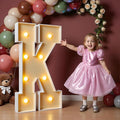 imprsv Marquee Letter K, 3FT White Foam Board Art Craft Kit for Baby Shower, Wedding Decorations, Party Backdrop Decor