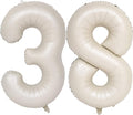 40 In Cream white Number Balloons Helium Foil Mylar Balloon Birthday Party banquet Decoration Digital 38