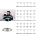 Rtteri 30 Pcs Grad Cap Graduation Picture Display 2 Inch Silver Photo Holders for Centerpieces Graduation Table Number Holders Card Stands for Class of 2026 Grad Party Supplies