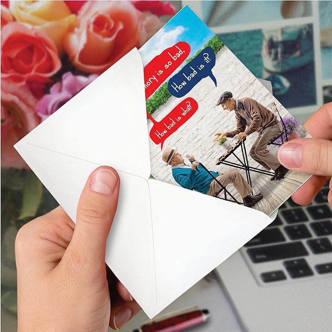 NobleWorks - Funny Birthday Greeting Card with 5 x 7 Inch Envelope (1 Card) Bday Men Bad Memory C8151BDG