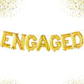 KatchOn, Gold Foil Engaged Balloons Letter - 16 Inch | Engagement Balloons for Engagement Party Decorations | Bachelorette Party Decorations | Engaged Gold Balloons for Engaged Decoration
