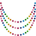 Boao 3 Pieces Wool Felt Ball Garland Colorful Pom Pom Garland Handmade 6.5 Feet Long 24 Balls Felt Banner for Wall Christmas Tree Decoration (Rainbow)