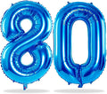 Blue Number 40 Birthday Balloons, 40 Inch Large Blue Foil Number 4 and 0 Balloons for Boys, 40th Birthday Balloons for 40 Year Old Men Birthday 40th Anniversary Party Decorations Supplies