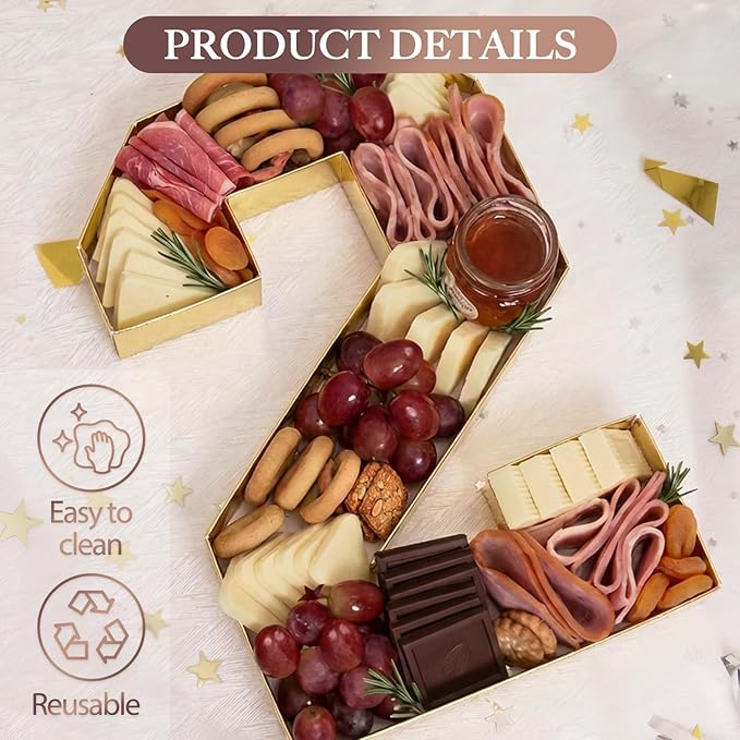Graduation Decorations Class of 2026-2026 Numbers Charcuterie Board Box - 10" Serving Paper Tray for Graduation Centerpieces - Table Decoration for Kindergarten Preschool College Party Supplies