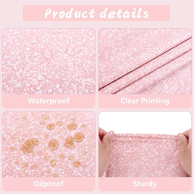 Kesfey 6 Packs Ombre Rose Gold Tablecloth 54 x 108 Inch Gradient Pastel Rose Gold Sequin Table Cloths Rectangle Disposable Plastic Rose Gold Sprinkle Glitter Table Cover for Birthday Party Decorations