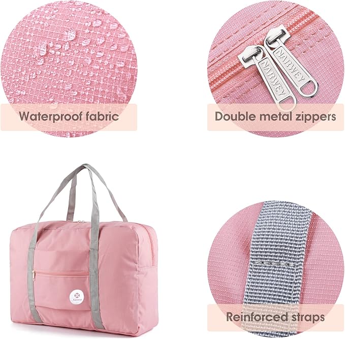 For Spirit Airlines Personal Item Bag Foldable Travel Duffel Bag Tote Carry on Luggage Duffle Overnight for Women and Men