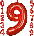 40 Inch Red Number Balloon 9, Large Number Foil Balloons Mylar for Girl Boy Birthday Party Celebration Decorations Supplies, Digital Balloons for Wedding Anniversary Events Decorations