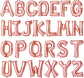 16 Inch Gold Letter Balloons Mylar Foil Alphabet Letter A-Z Balloons Set for Wedding Birthday Party Decoration Banner(26pcs Pack,) (Rose gold)